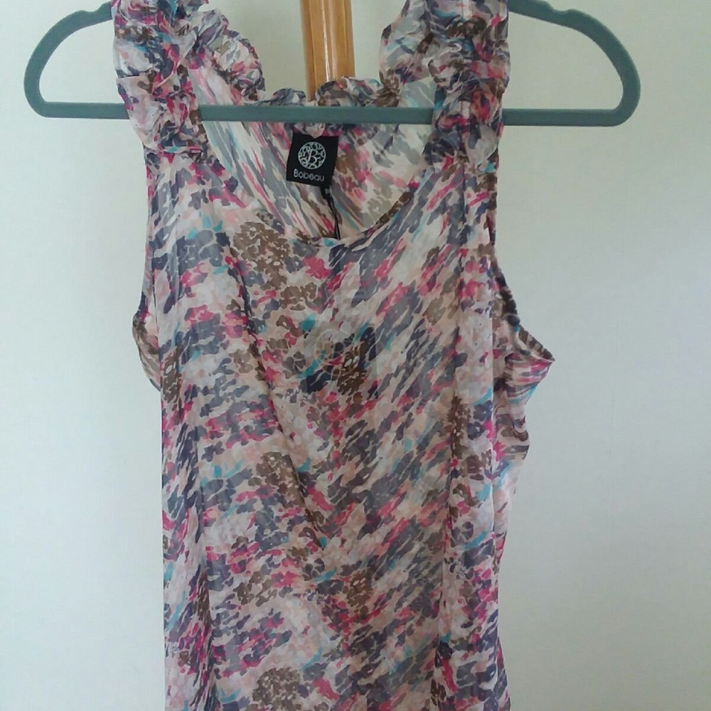 Sheer Boho Tank Top M